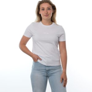 I'M IN Dames T-shirt wit opdruk naam midden