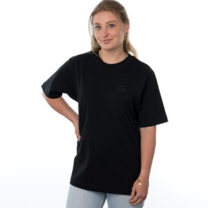 I'M IN Unisex T-shirt (extra zwaar) zwart borduur logo borst