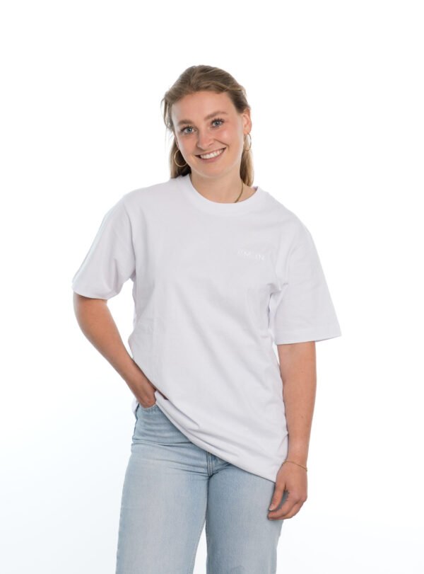 I'M IN Unisex T-shirt (extra zwaar) wit borduur naam borst - Afbeelding 2