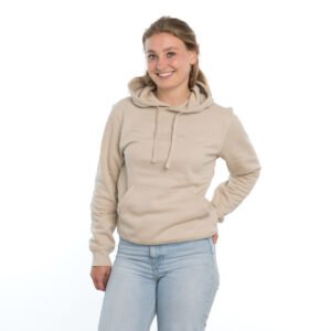 I'M IN Unisex Hoodie beige borduur naam midden