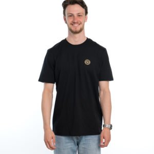 I'M IN Heren T-shirt zwart opdruk logo borst