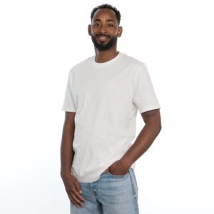 I'M IN Heren T-shirt creme opdruk logo borst