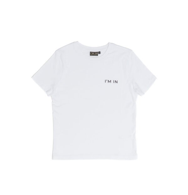 I'M IN Dames T-shirt wit opdruk naam borst - Afbeelding 5