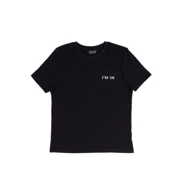 I'M IN Dames T-shirt zwart opdruk naam borst - Afbeelding 4